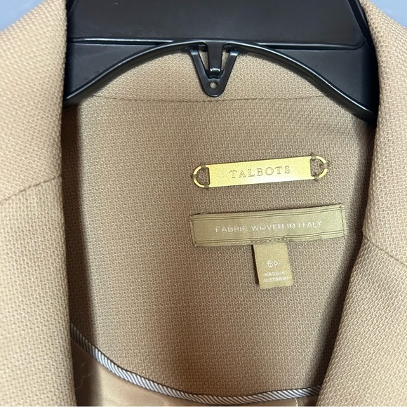 Talbots wool blazer Tan Women's Blazer  petite size 6 - Picture 7 of 9